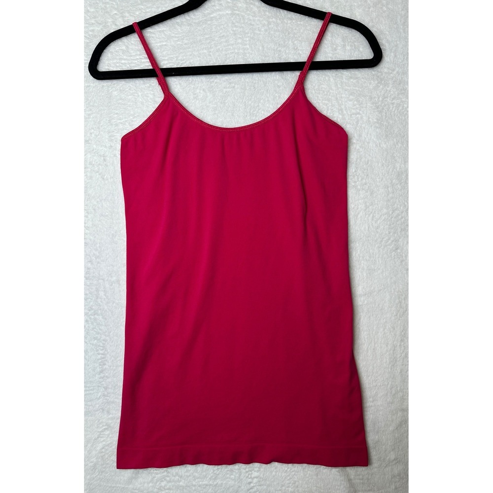 SO Camisole Women Medium Pink Seamless Spaghetti Strap Stretch Tank Top